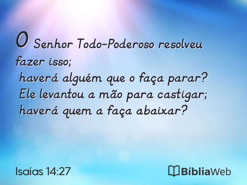 Isaías 14:27 em imagem para compartilhar