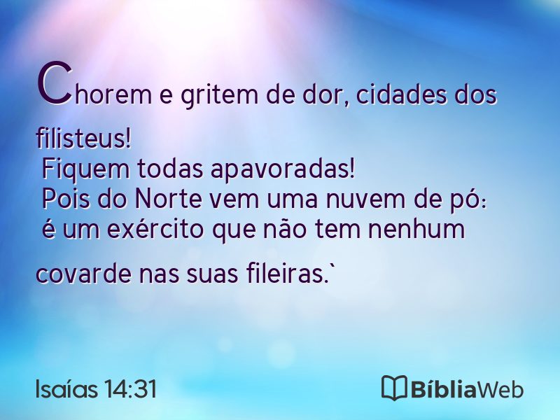 Isaías 14:31 em imagem para compartilhar