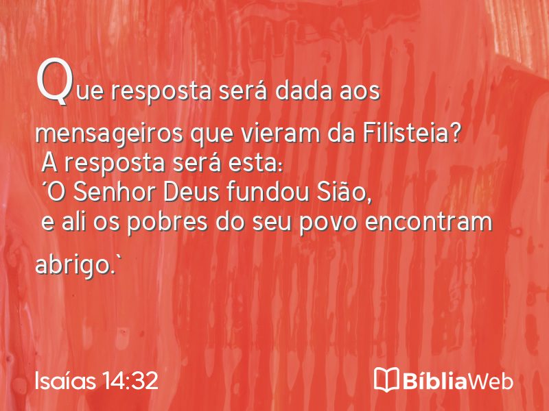 Isaías 14:32 em imagem para compartilhar