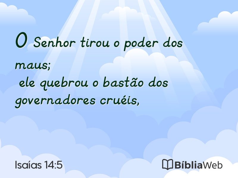 Isaías 14:5 em imagem para compartilhar