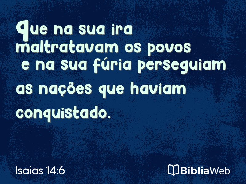 Isaías 14:6 em imagem para compartilhar