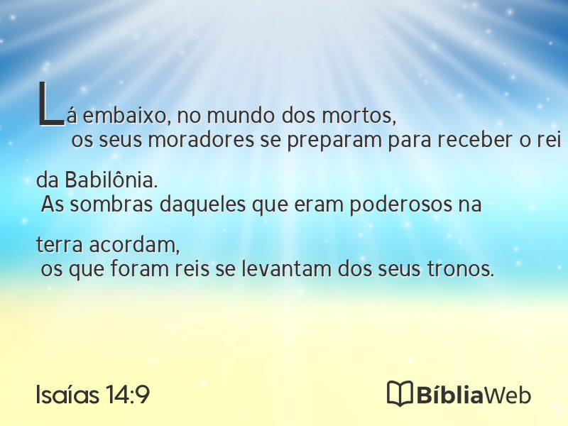 Isaías 14:9 em imagem para compartilhar