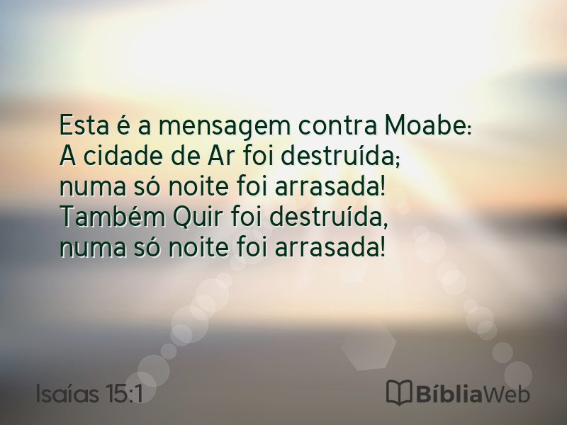 Isaías 15:1 em imagem para compartilhar