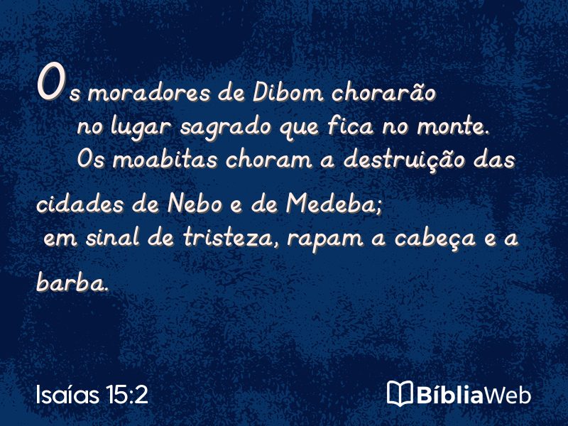 Isaías 15:2 em imagem para compartilhar