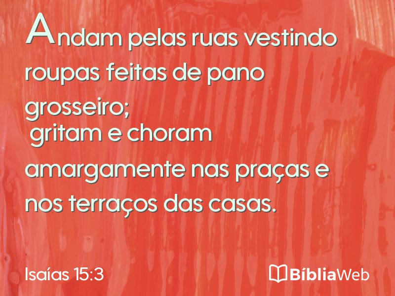 Isaías 15:3 em imagem para compartilhar
