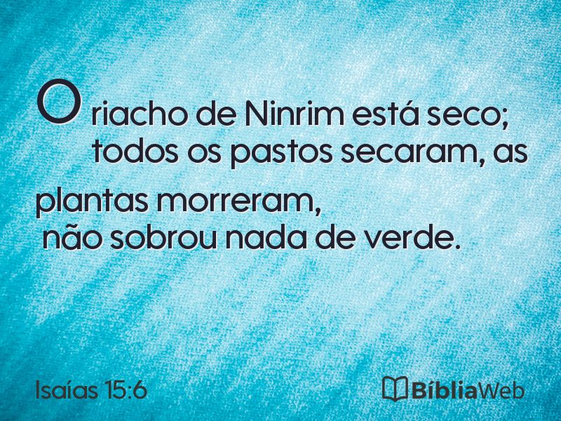 Isaías 15:6 em imagem para compartilhar