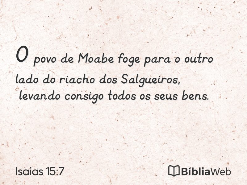 Isaías 15:7 em imagem para compartilhar