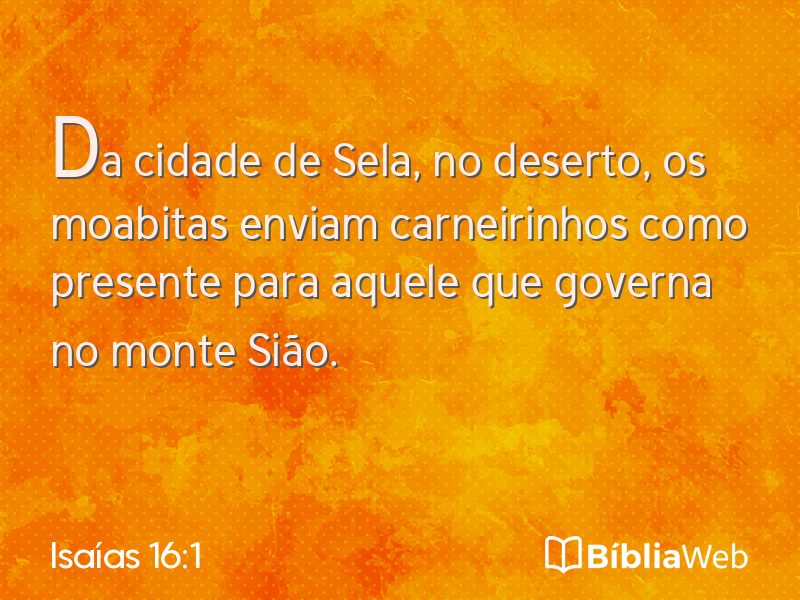 Isaías 16:1 em imagem para compartilhar