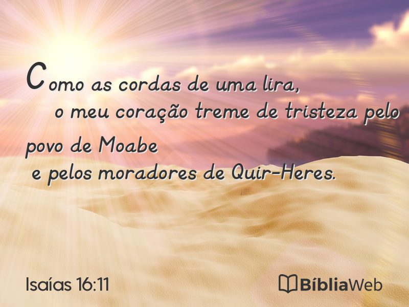 Isaías 16:11 em imagem para compartilhar