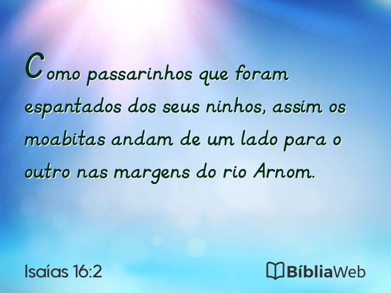 Isaías 16:2 em imagem para compartilhar