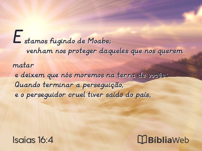 Isaías 16:4 em imagem para compartilhar