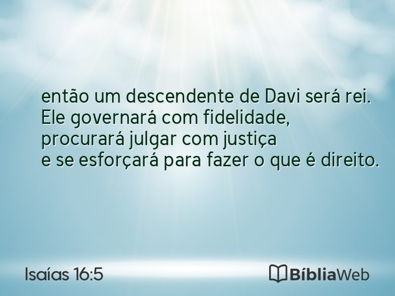 Isaías 16:5 em imagem para compartilhar