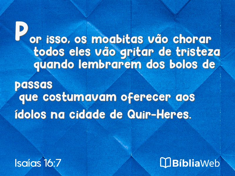 Isaías 16:7 em imagem para compartilhar