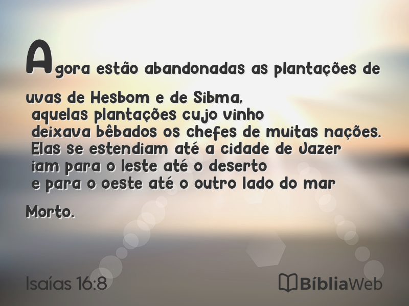 Isaías 16:8 em imagem para compartilhar