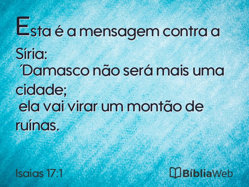 Isaías 17:1 em imagem para compartilhar