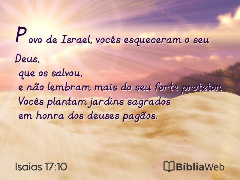 Isaías 17:10 em imagem para compartilhar