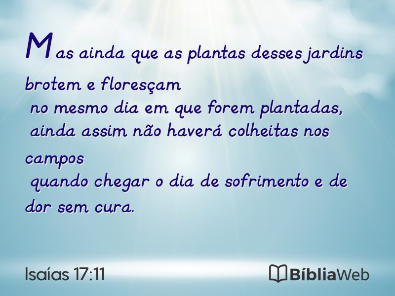 Isaías 17:11 em imagem para compartilhar