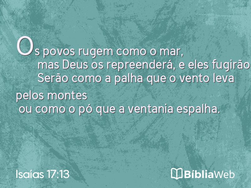 Isaías 17:13 em imagem para compartilhar