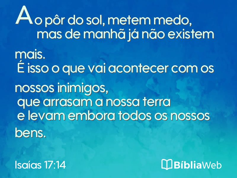 Isaías 17:14 em imagem para compartilhar