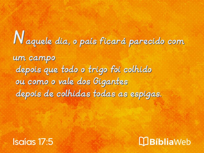 Isaías 17:5 em imagem para compartilhar