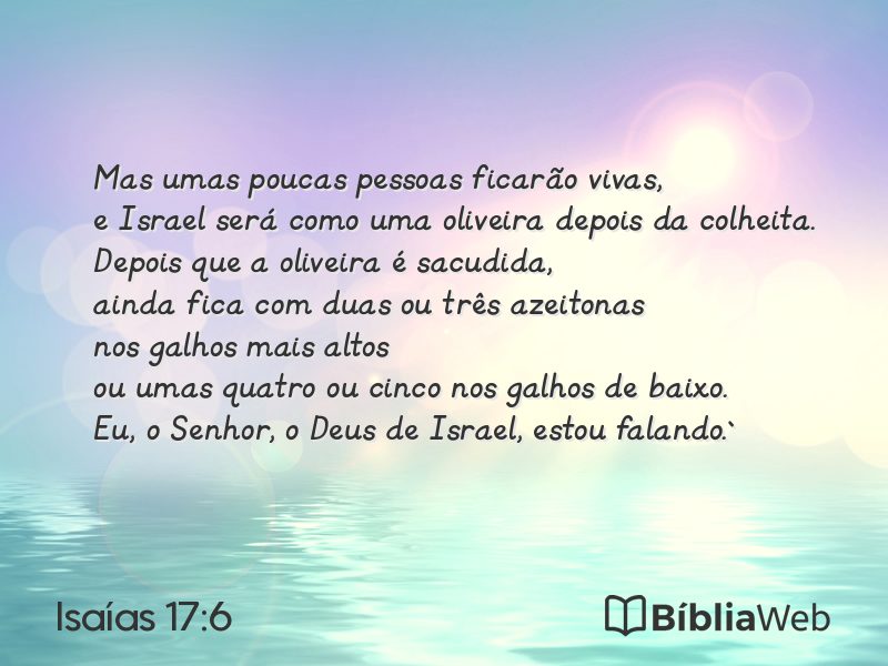 Isaías 17:6 em imagem para compartilhar