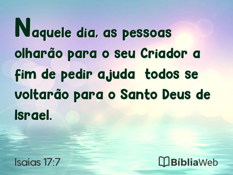 Isaías 17:7 em imagem para compartilhar
