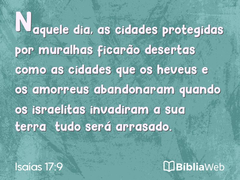 Isaías 17:9 em imagem para compartilhar