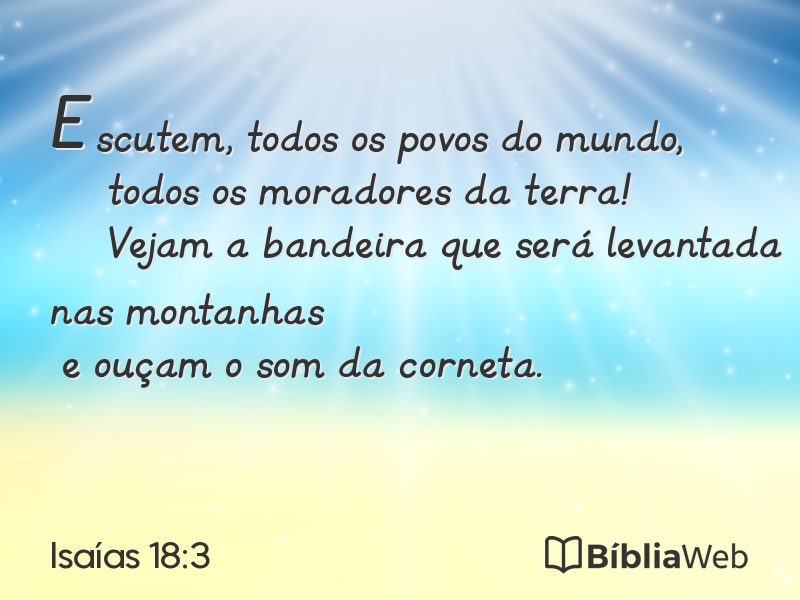 Isaías 18:3 em imagem para compartilhar