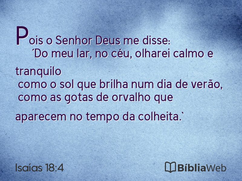 Isaías 18:4 em imagem para compartilhar