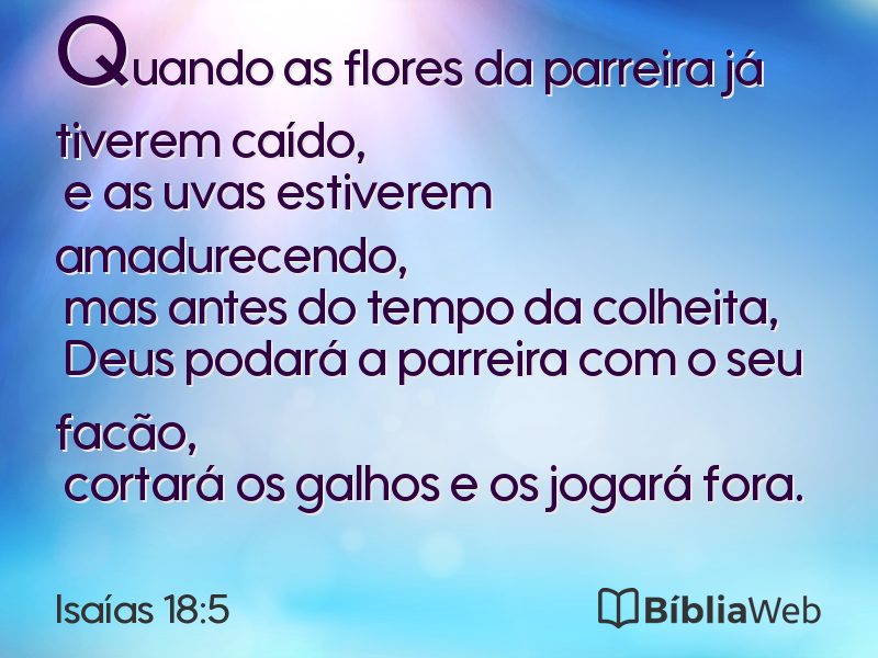 Isaías 18:5 em imagem para compartilhar