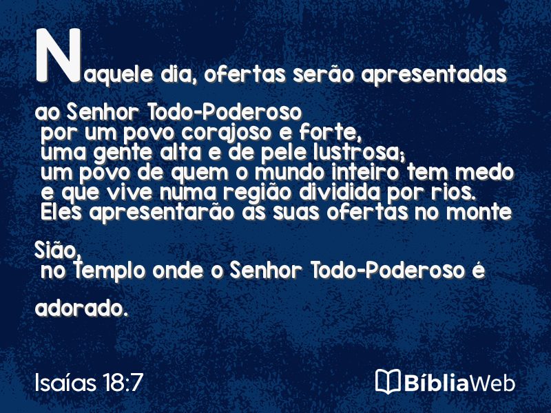 Isaías 18:7 em imagem para compartilhar