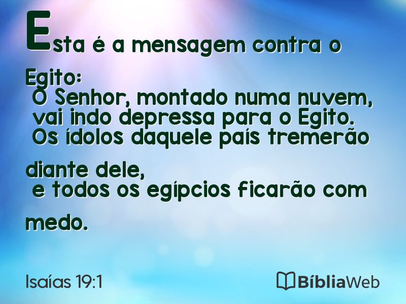 Isaías 19:1 em imagem para compartilhar