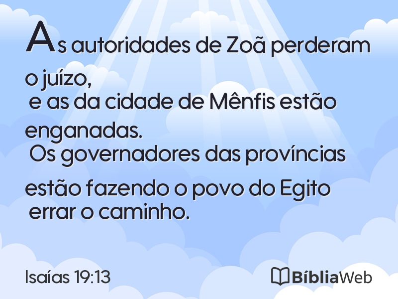 Isaías 19:13 em imagem para compartilhar