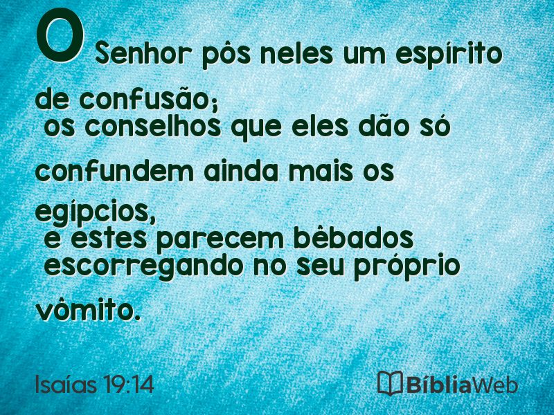 Isaías 19:14 em imagem para compartilhar