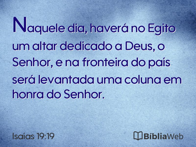 Isaías 19:19 em imagem para compartilhar