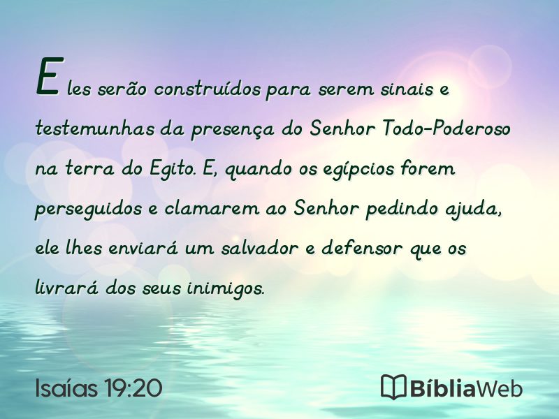 Isaías 19:20 em imagem para compartilhar