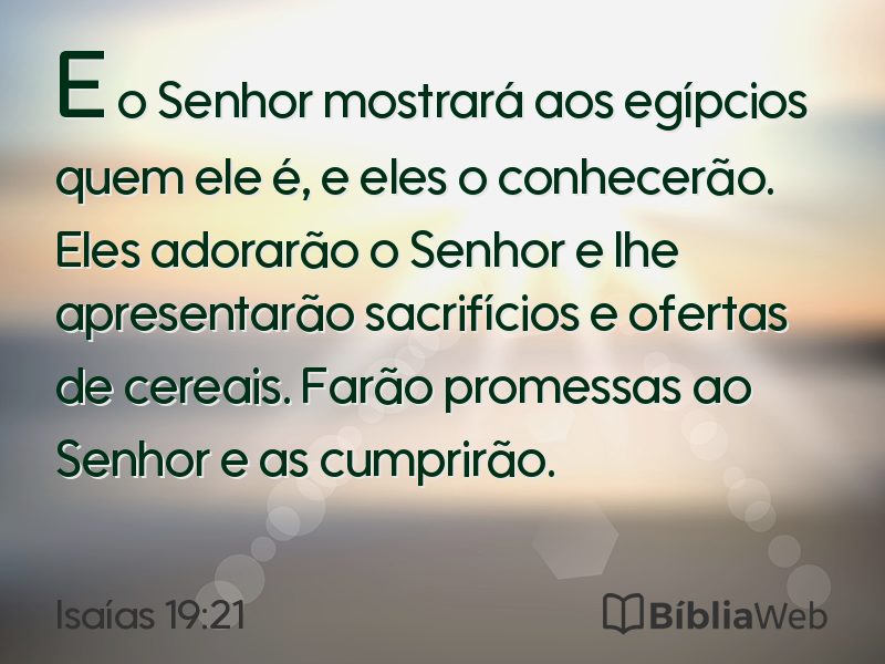 Isaías 19:21 em imagem para compartilhar