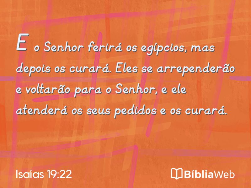 Isaías 19:22 em imagem para compartilhar