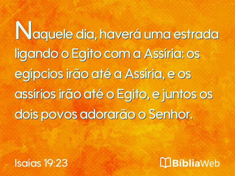 Isaías 19:23 em imagem para compartilhar