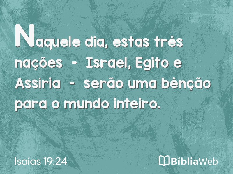 Isaías 19:24 em imagem para compartilhar