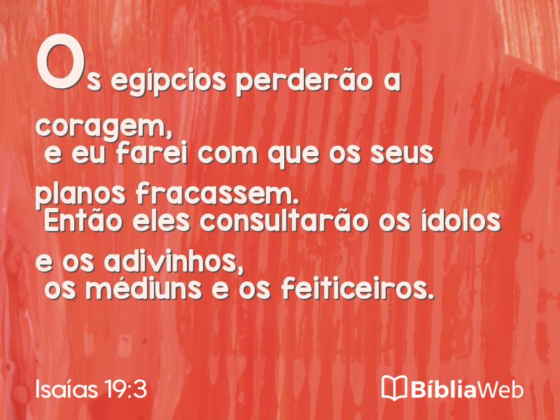 Isaías 19:3 em imagem para compartilhar