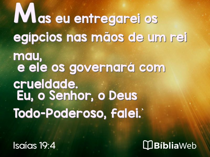 Isaías 19:4 em imagem para compartilhar