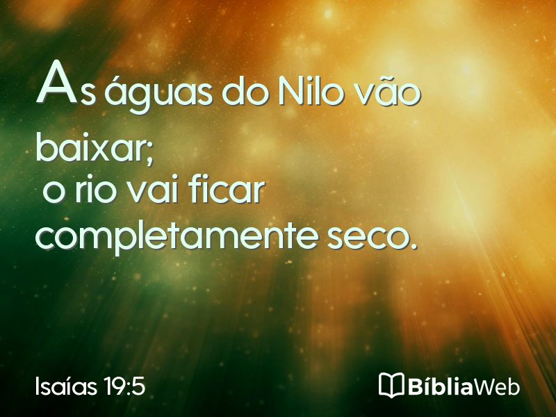 Isaías 19:5 em imagem para compartilhar