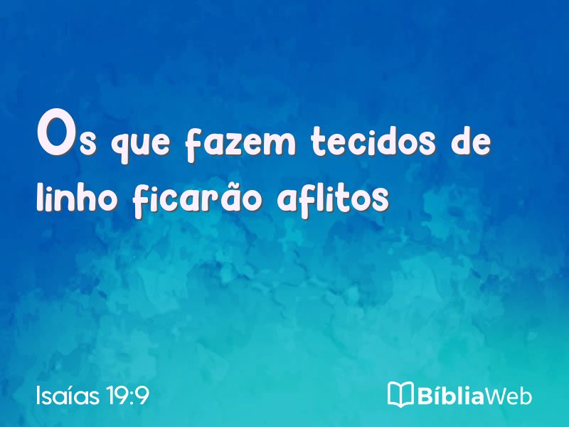 Isaías 19:9 em imagem para compartilhar
