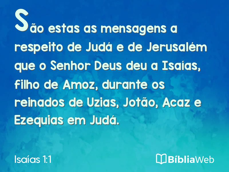 Isaías 1:1 em imagem para compartilhar