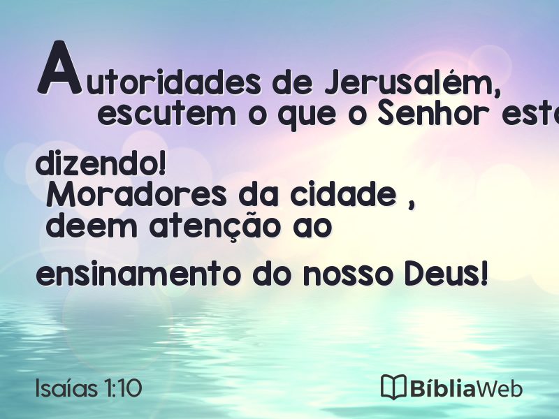 Isaías 1:10 em imagem para compartilhar
