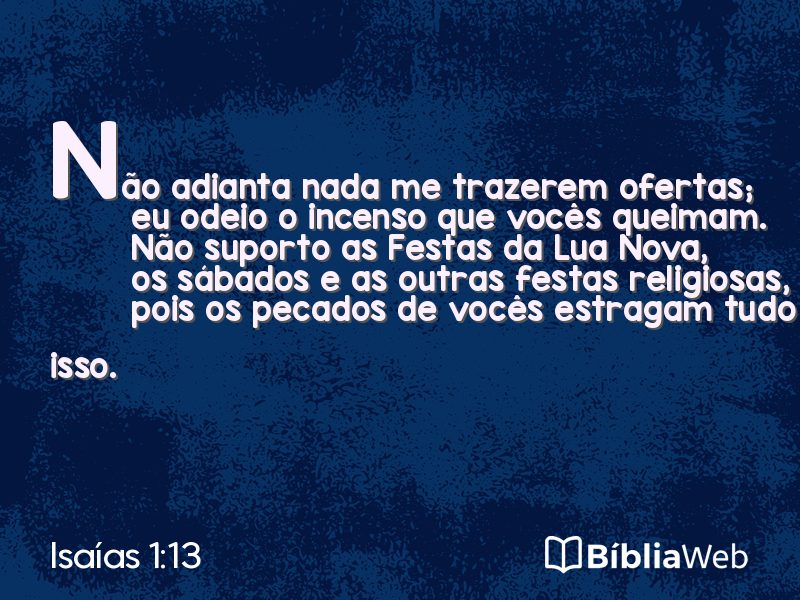 Isaías 1:13 em imagem para compartilhar