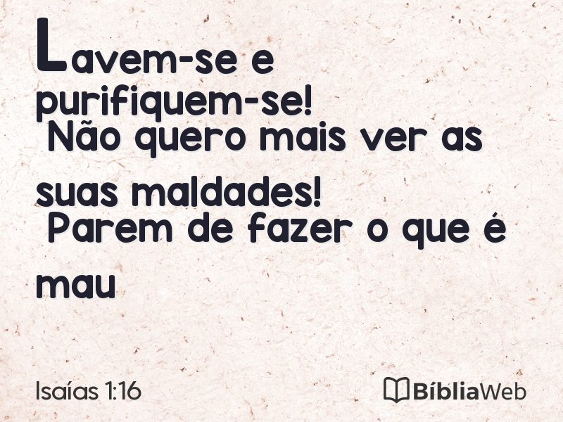Isaías 1:16 em imagem para compartilhar