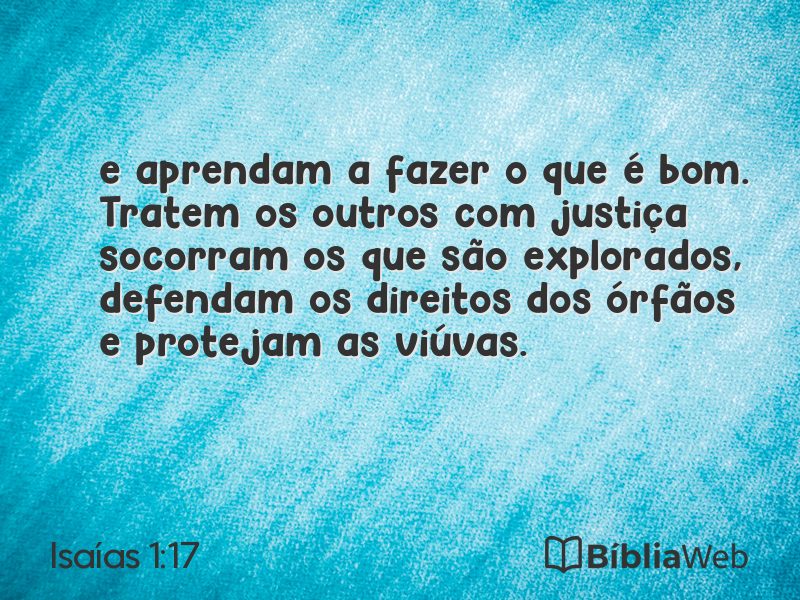 Isaías 1:17 em imagem para compartilhar