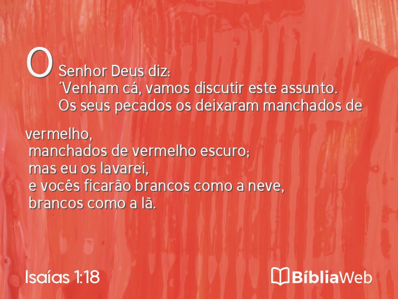 Isaías 1:18 em imagem para compartilhar
